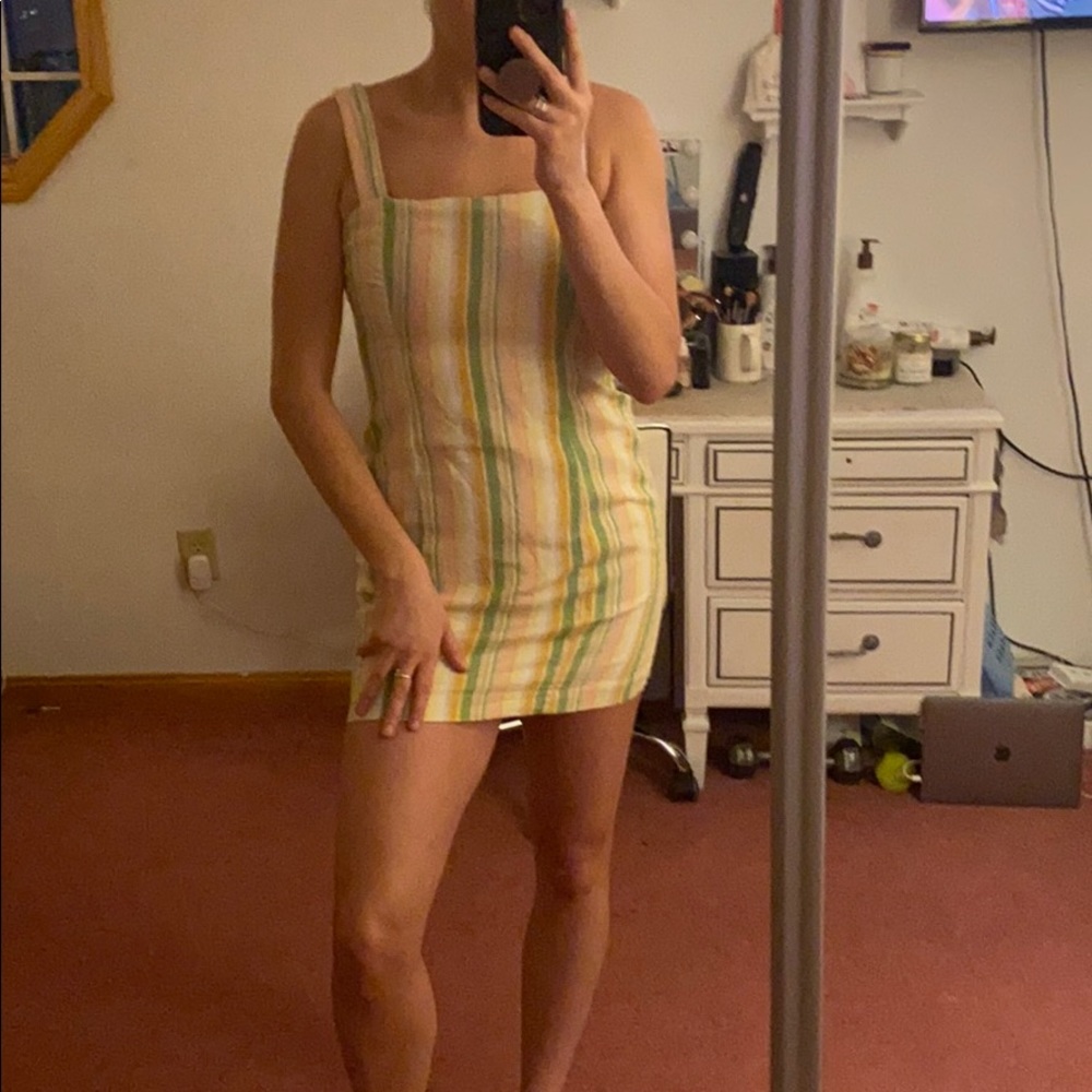 Forever 21 linen blend Striped dress